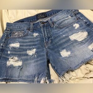 Lucky Brand Distressed Blue Denim Shorts